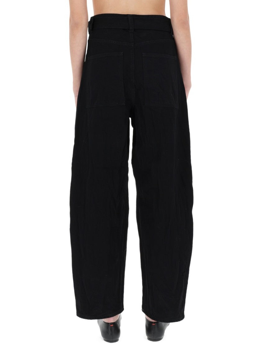 Studio Nicholson Cahun Black High-Waist Wide-Leg Pants
