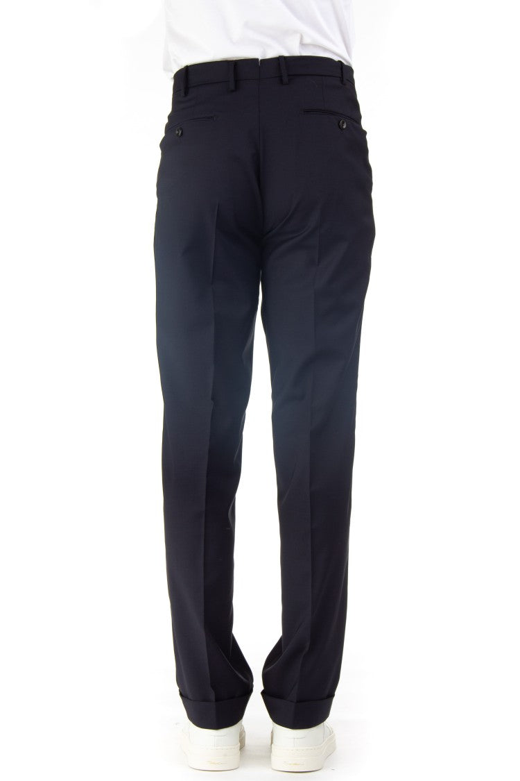Pt Torino Stretch Wool Slim Fit Trousers