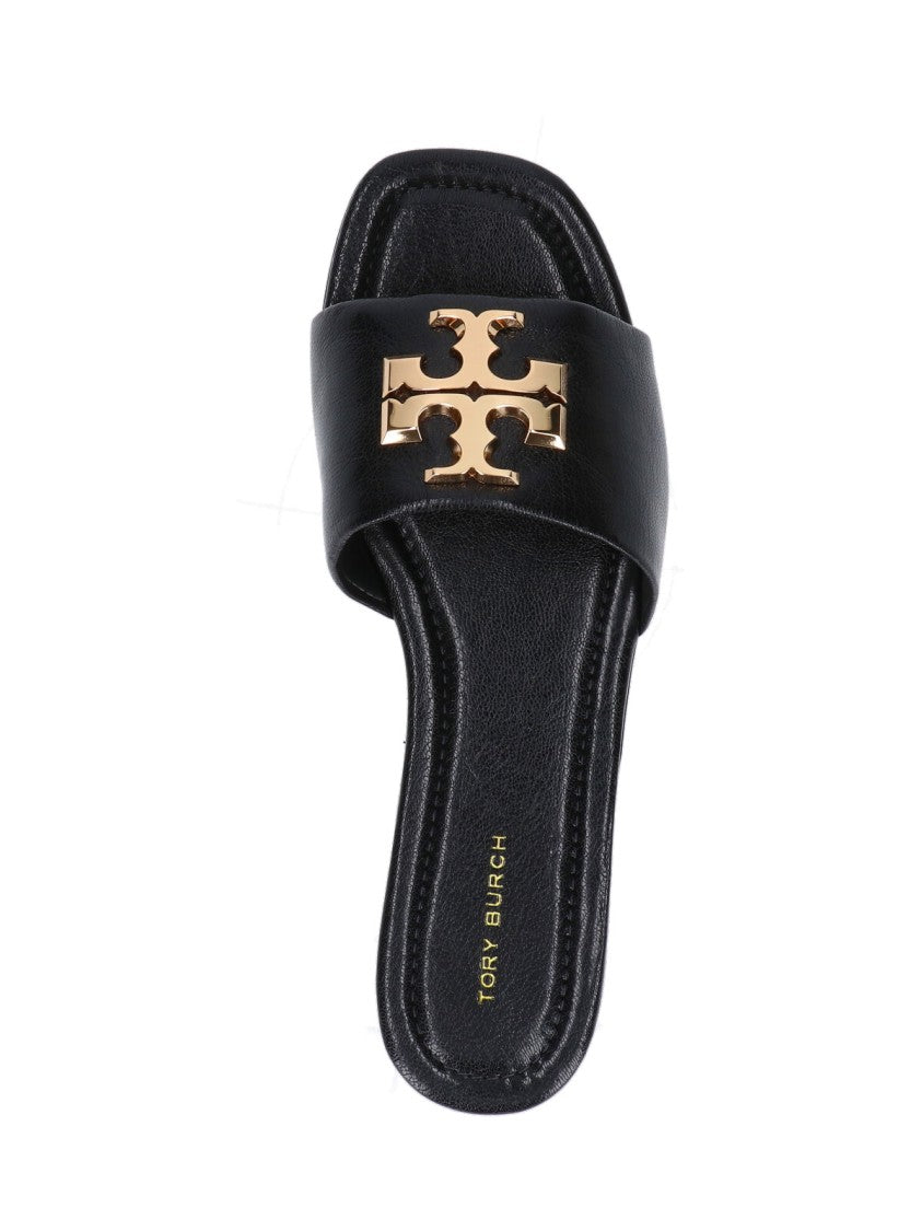 Tory Burch Black Eleanor Slip-On Slide Sandals