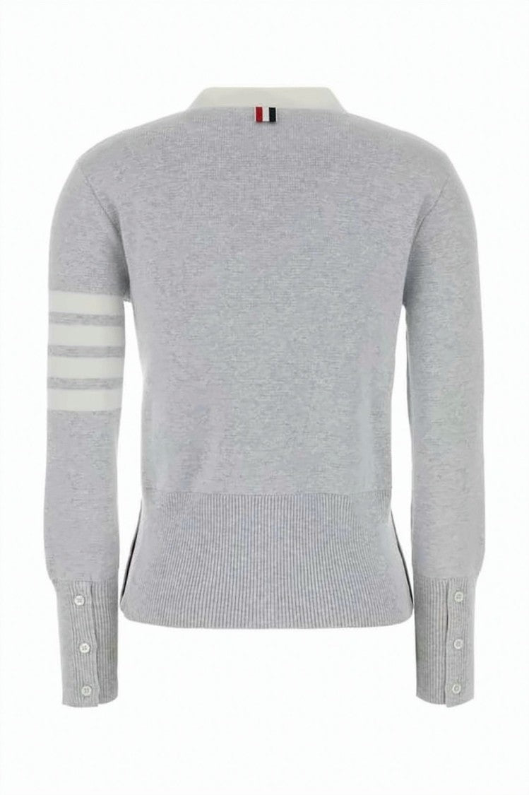 Thom Browne Classic Milano Wool V-Neck Cardigan