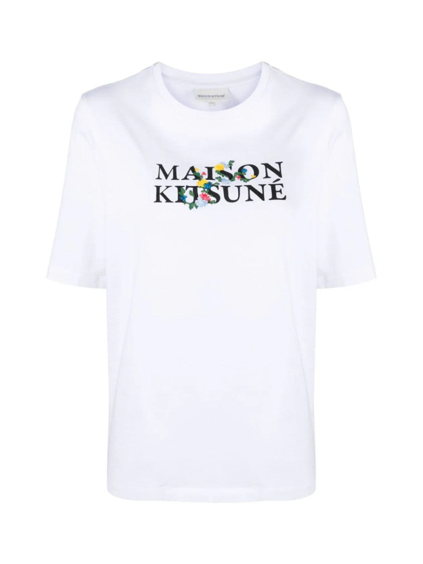 Maison Kitsuné Flowers Print Classic Logo T-Shirt