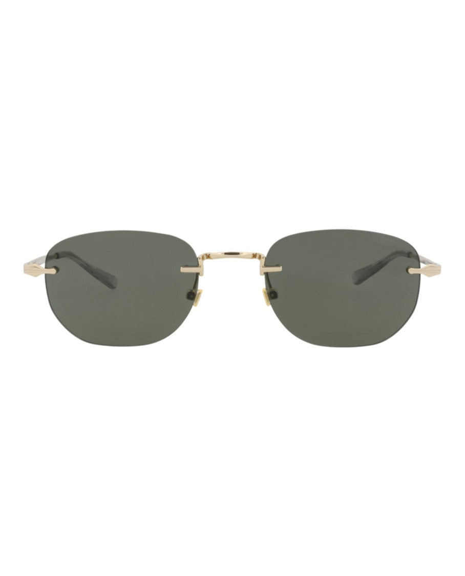 Montblanc Round-Frame Metal Sunglasses