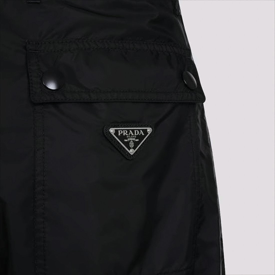 Prada Straight-Leg Black Pants With Design