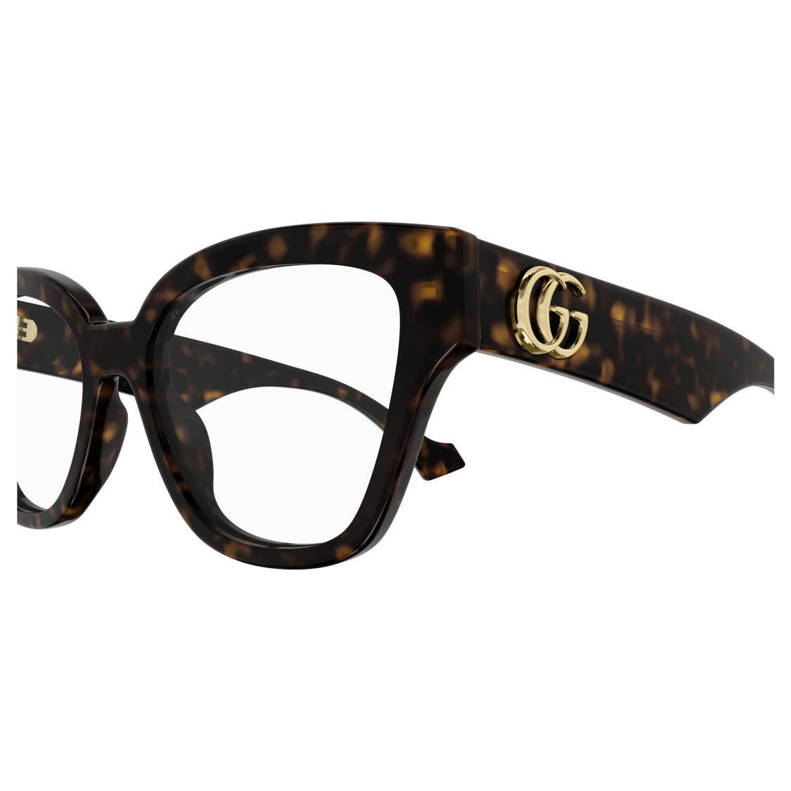 Gucci Gg1424o Oversized Square Tortoiseshell Eyeglasses