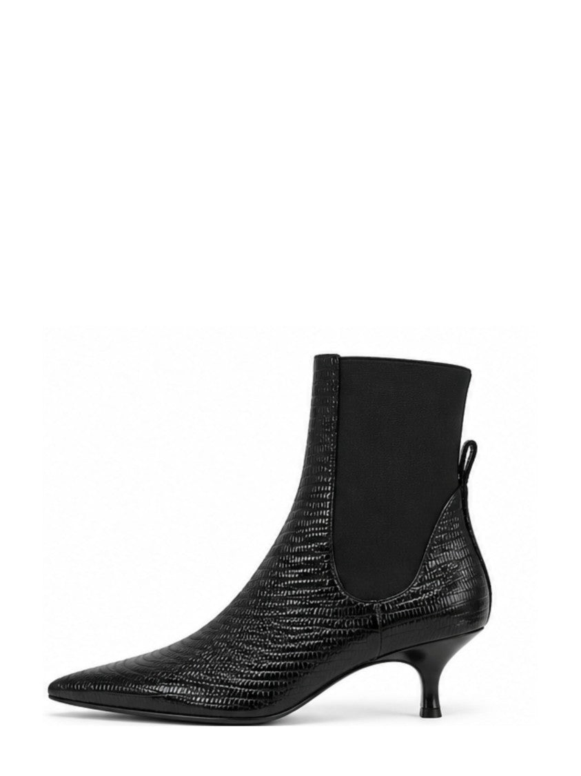 Gia Borghini Tara Calf Leather Pointed-Toe Ankle Boots