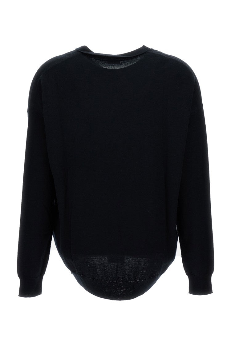 Hira V-Neck Sweater With Ribbed Detailing
