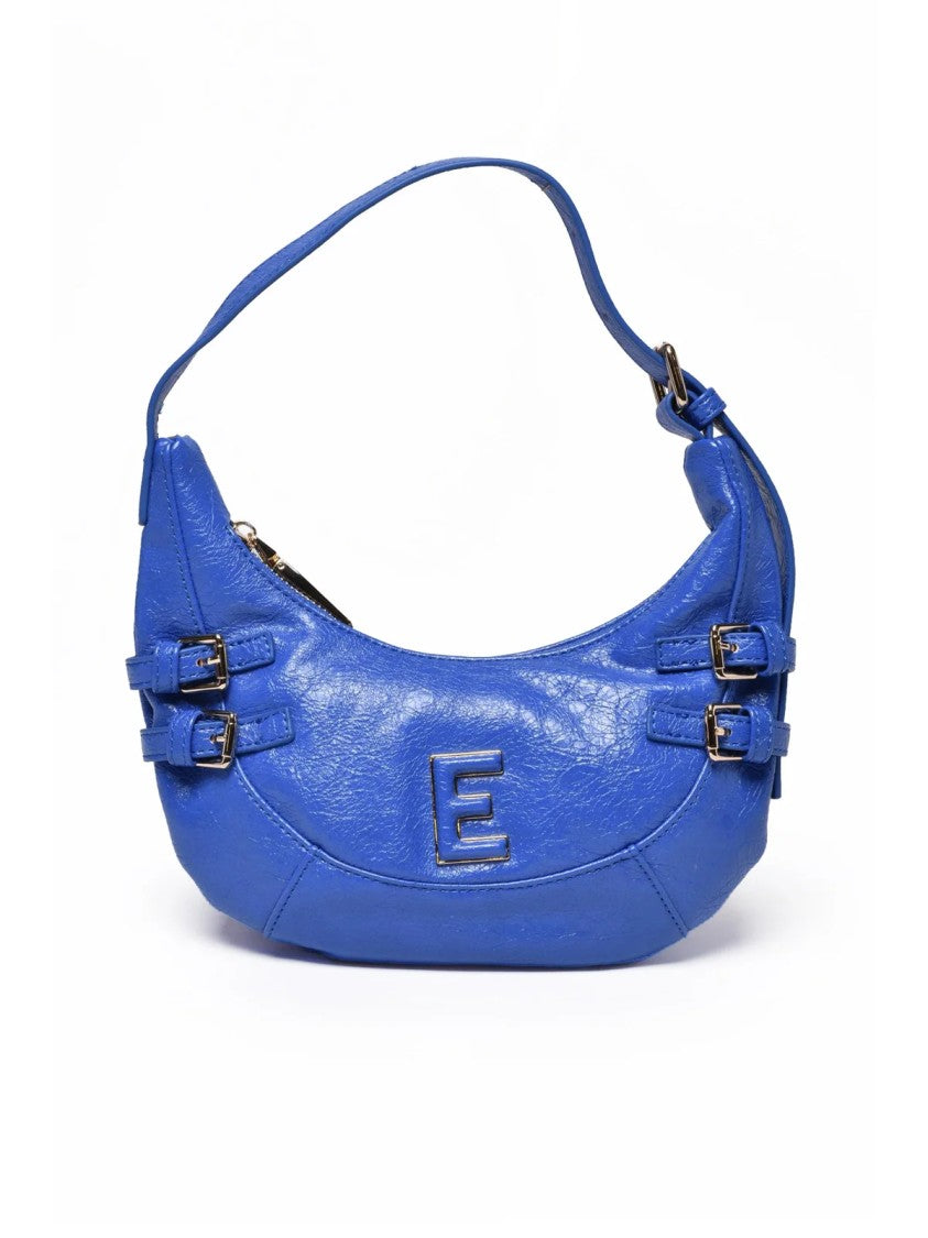 Ermanno Firenze Crescent-Shaped Mini Shoulder Bag With Zip Closure And Hardware Accents