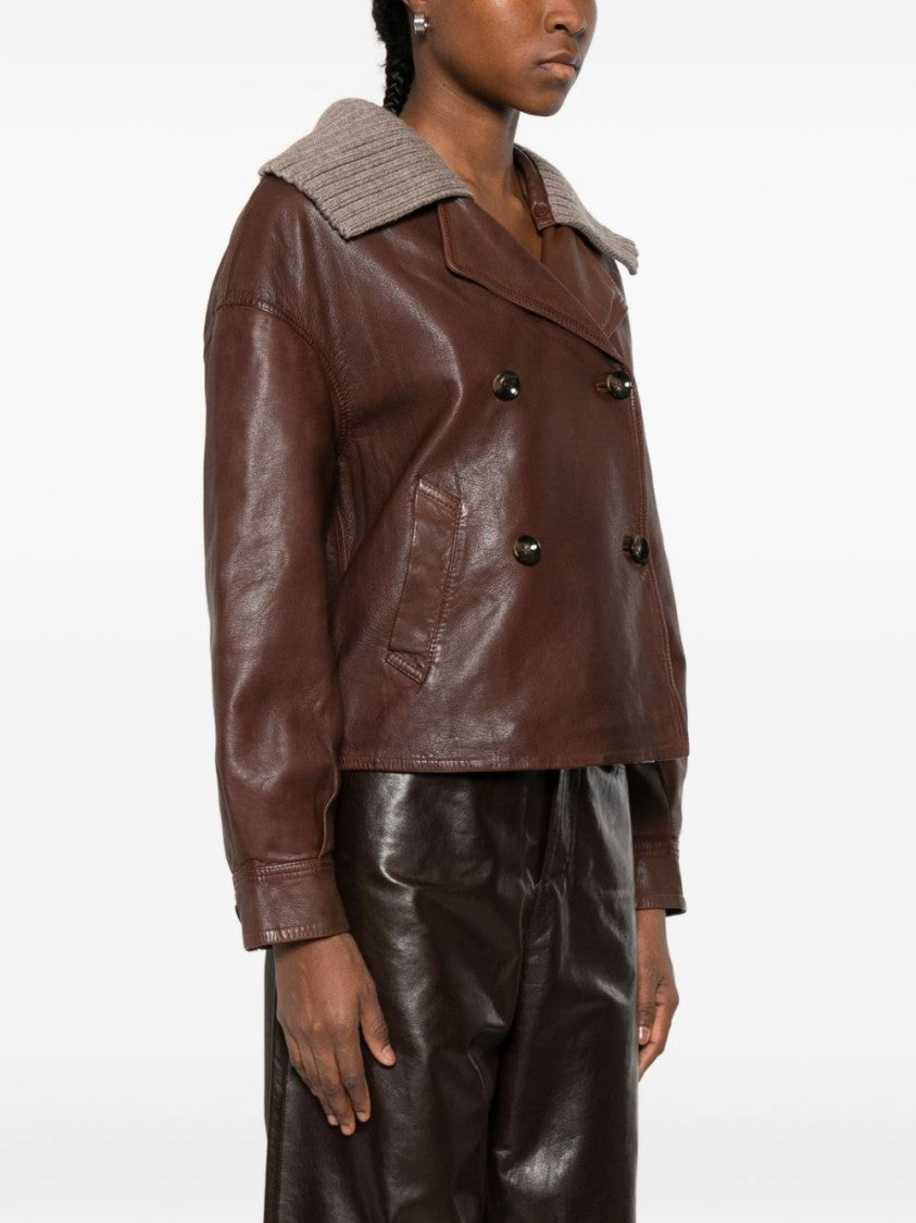 The Jack And Jackie Leathers Cropped Red Leather Jacket