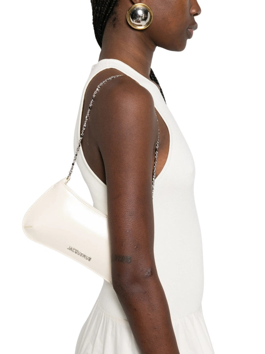 Jacquemus White Leather Le Petit Bisou Shoulder Bag