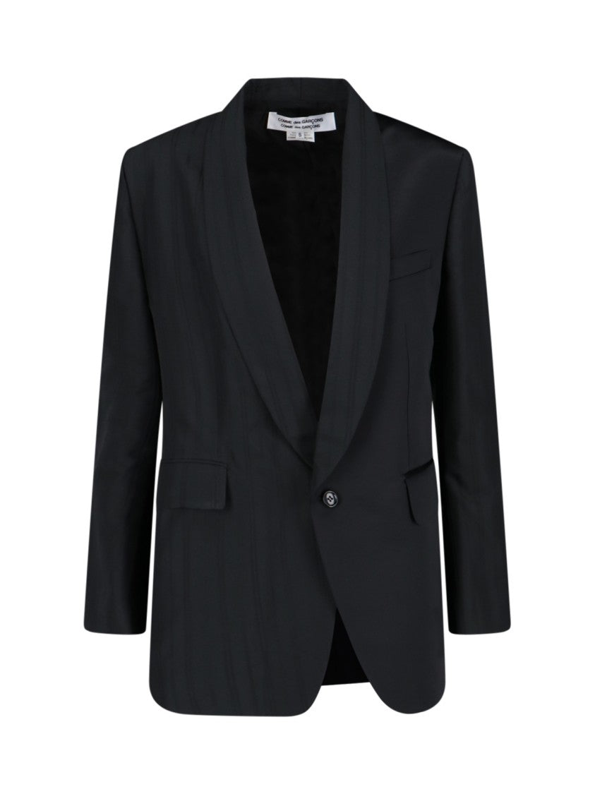 Cdgcdg Single-Breasted Blazer In Black