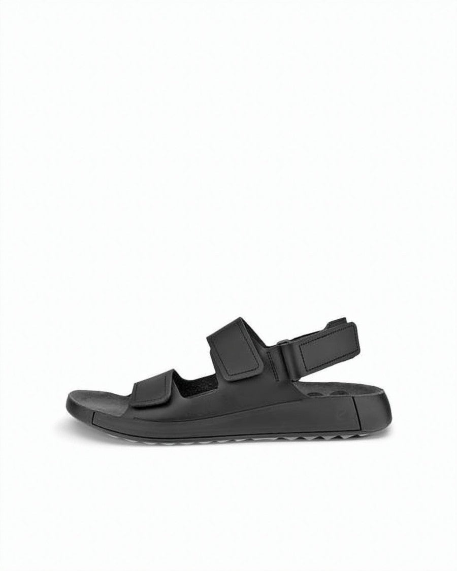 Ecco Minimalist Black Sandals With Adjustable Straps