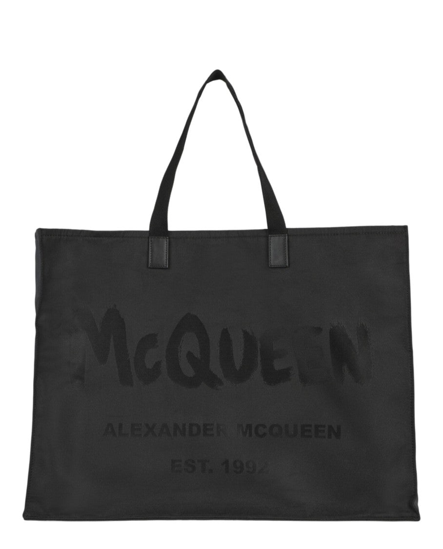 Alexander Mcqueen Graffiti Logo Tote