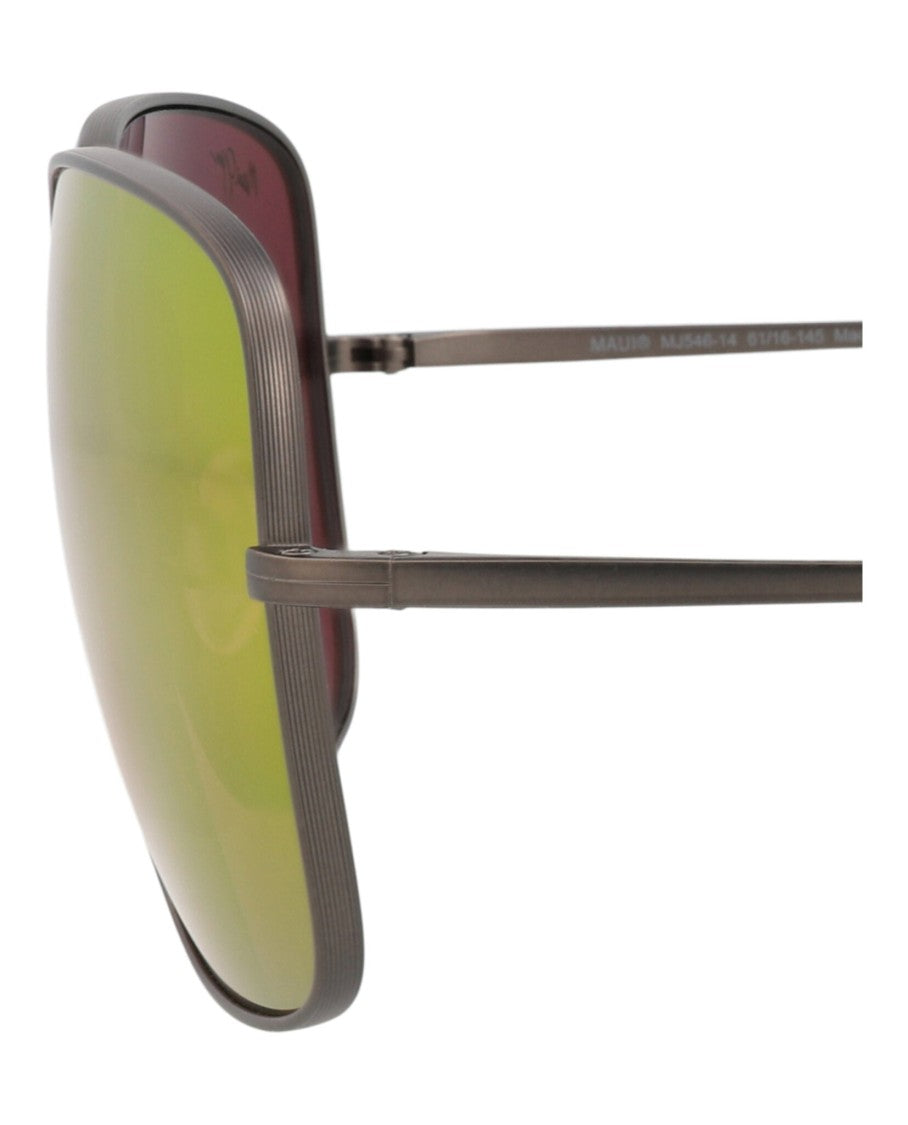 Maui Jim Square-Frame Titanium Sunglasses