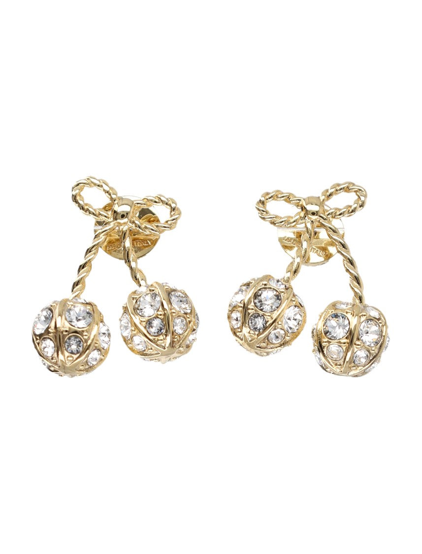 Valentino Garavani Gold-Tone Earrings With Cherry Pendant And Vlogo Detail