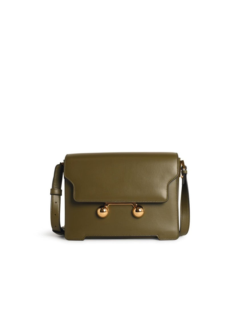 Marni Medium 'Trunkaroo' Shoulder Bag In Green Leather