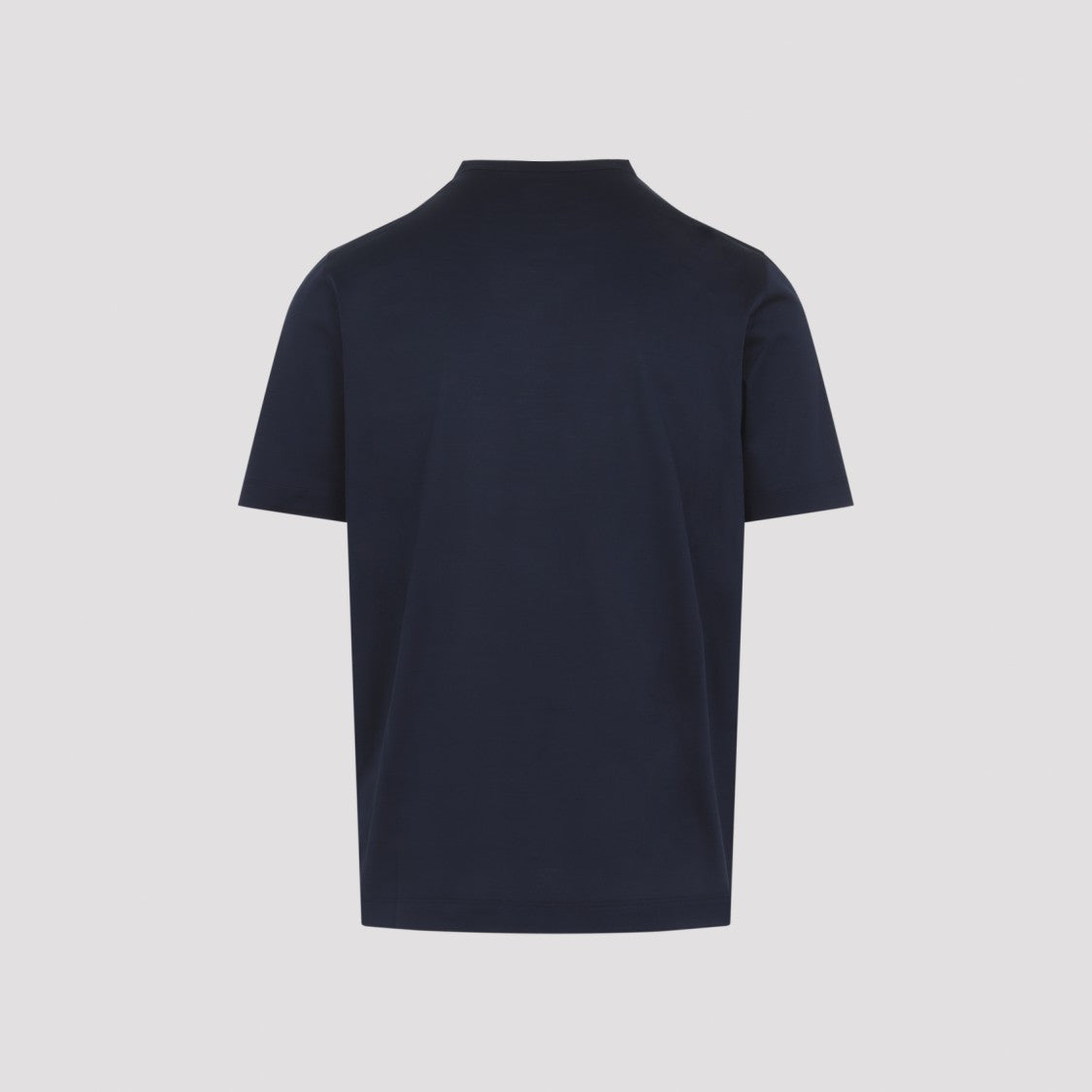 Canali Relaxed Fit Crew Neck T-Shirt In Soft Blue Cotton