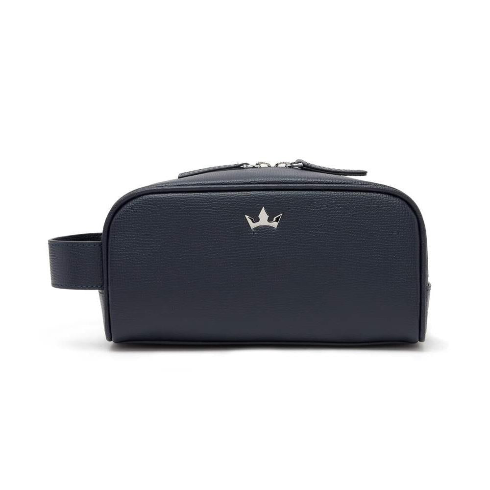 Roderer Award Mini Wash Bag - Italian Leather Navy Blue
