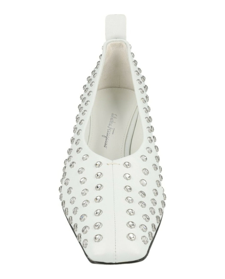 Ferragamo Sadr Crystal-Embellished Pumps