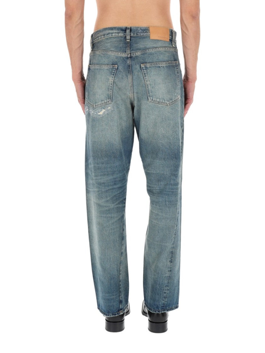 Sunflower Light Blue Wide Twist Faded Jeans