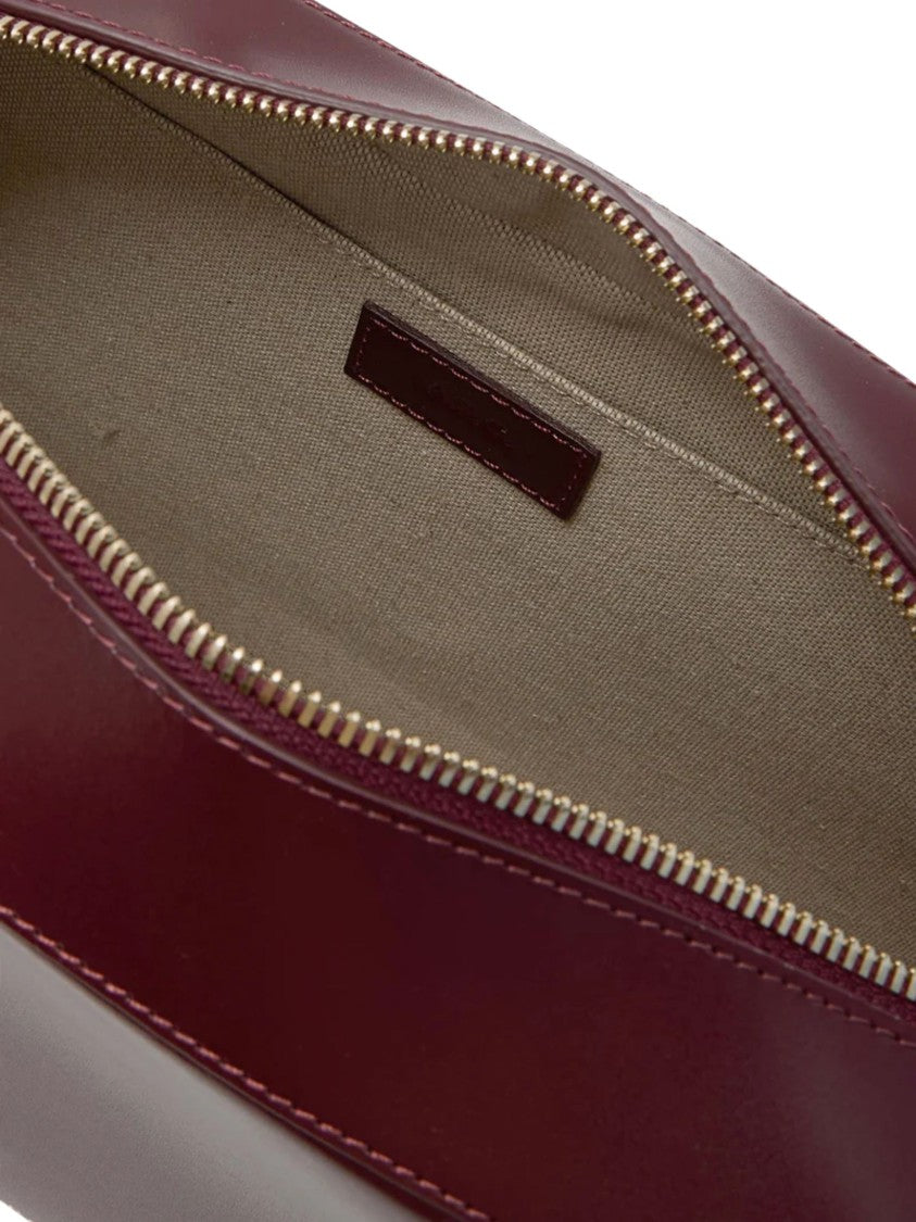 A.P.C. Burgundy Virginie Box Tote Bag