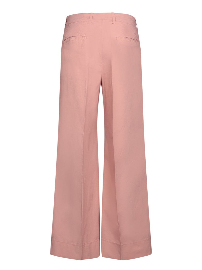 Incotex High-Waisted Wide-Leg Trousers In Refined Cotton Poplin
