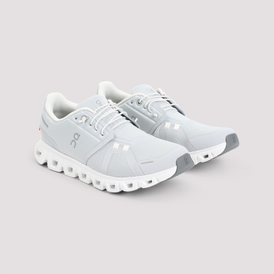 On Light Grey Sneakers With Breathable Upper