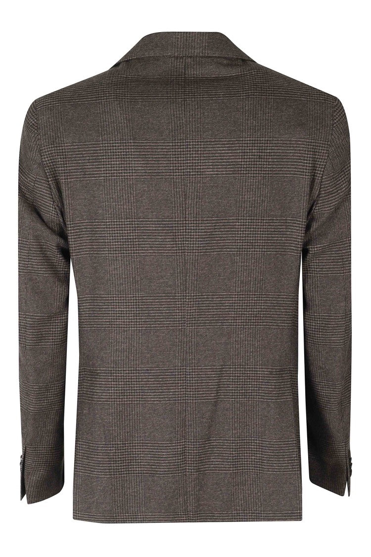 L.B.M. Warm Brown Herringbone Weave Blazer