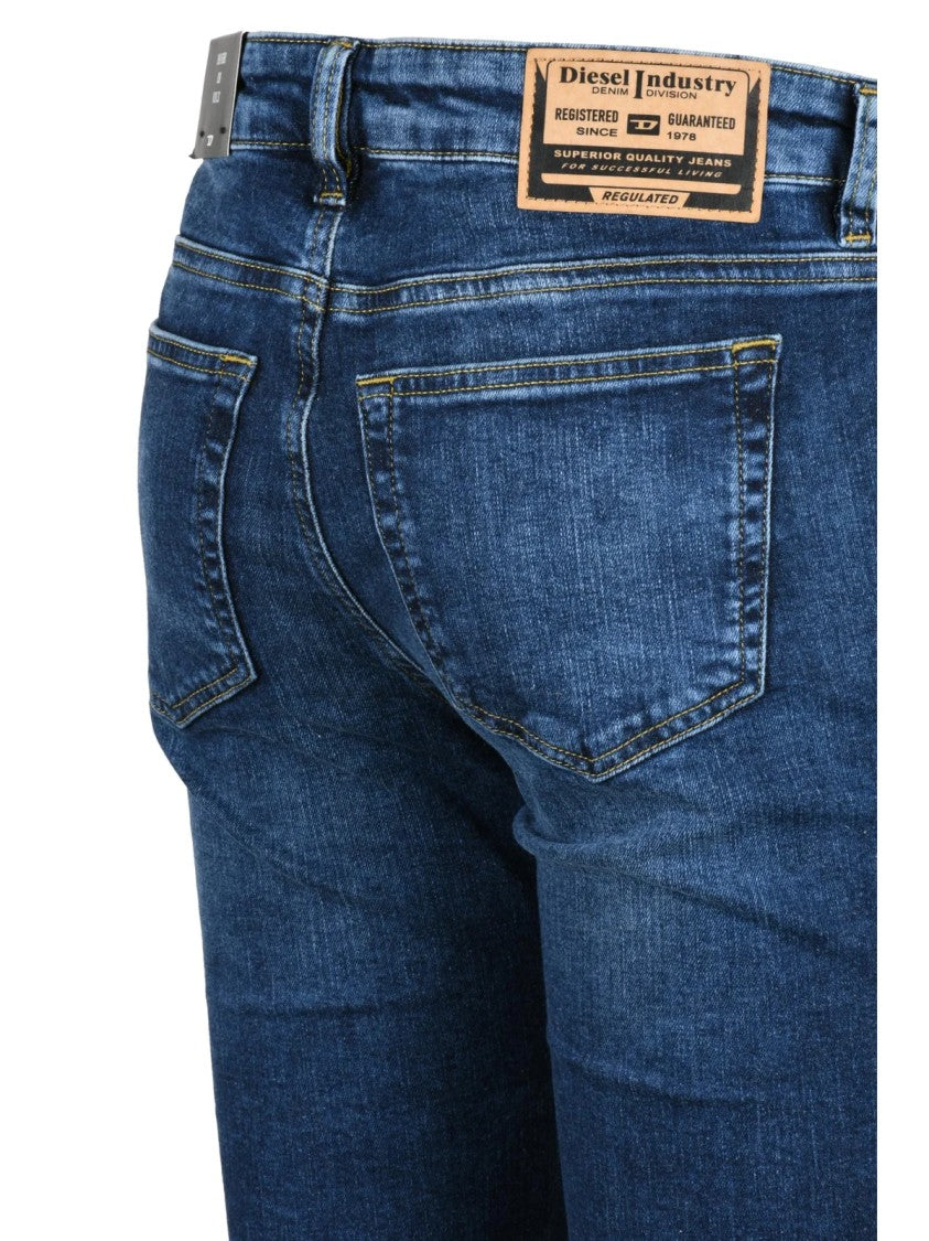 Diesel Blue Cotton-Blend D-Ebbey Slim Jeans