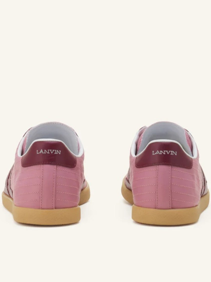 Lanvin Low-Top Sneakers In Soft Pink And Burgundy Accents