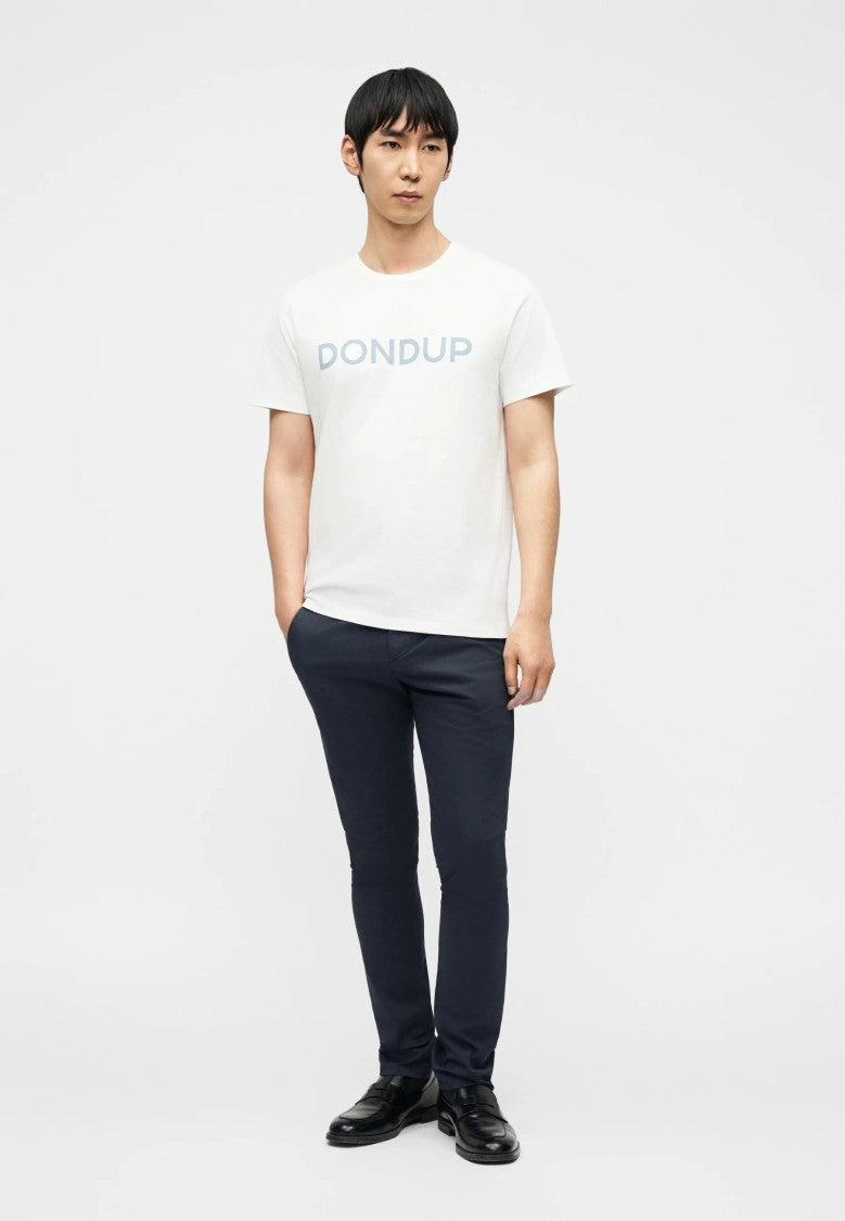 Dondup Black Gaubert Regular Fit Stretch Cotton Trousers
