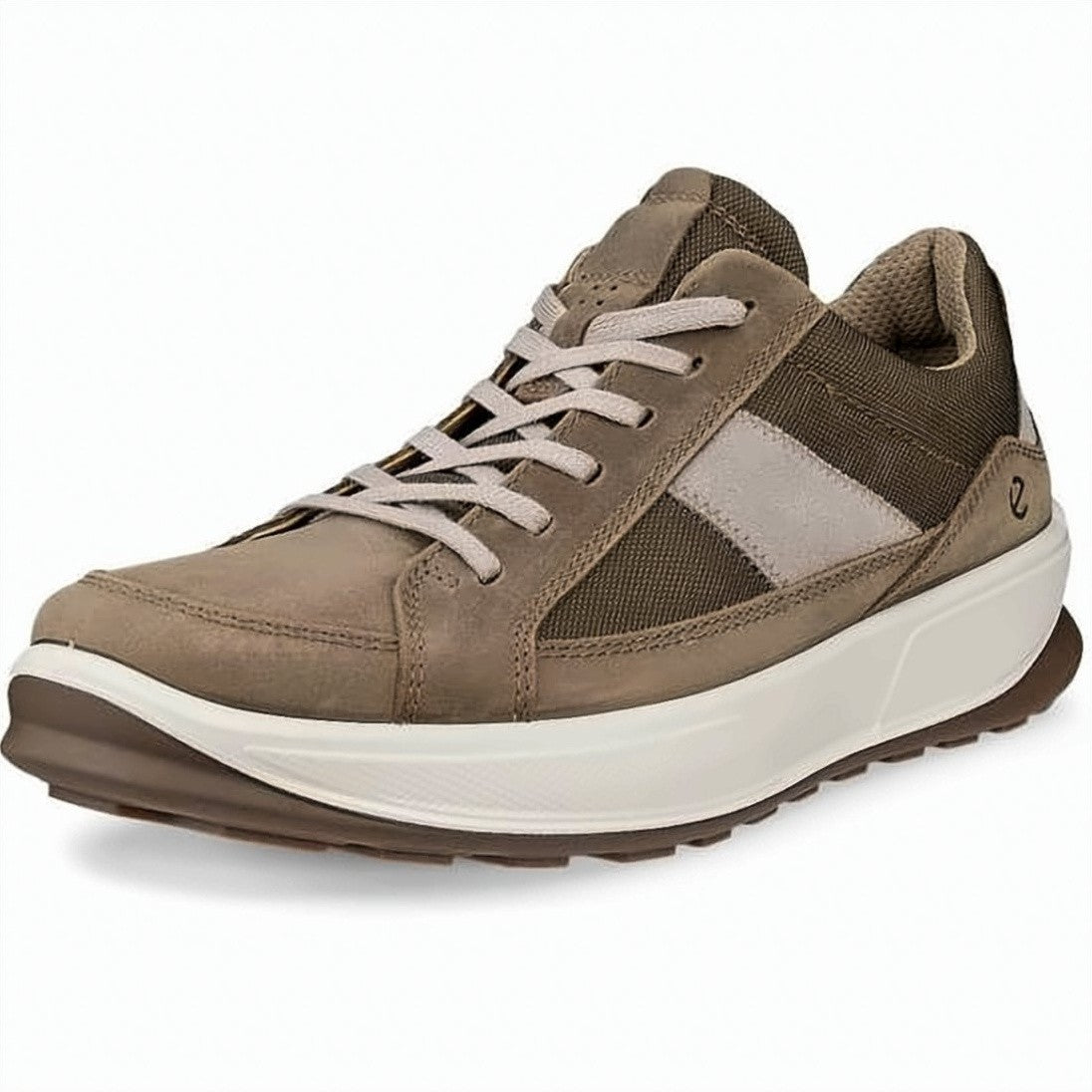 Ecco Low-Top Leather And Mesh Sneakers
