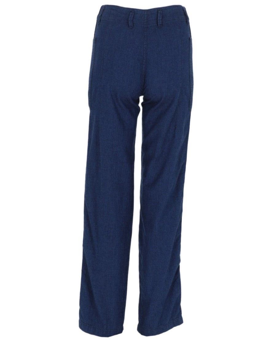 Vince Straight-Leg Cotton Pants With Mid-Rise Waist