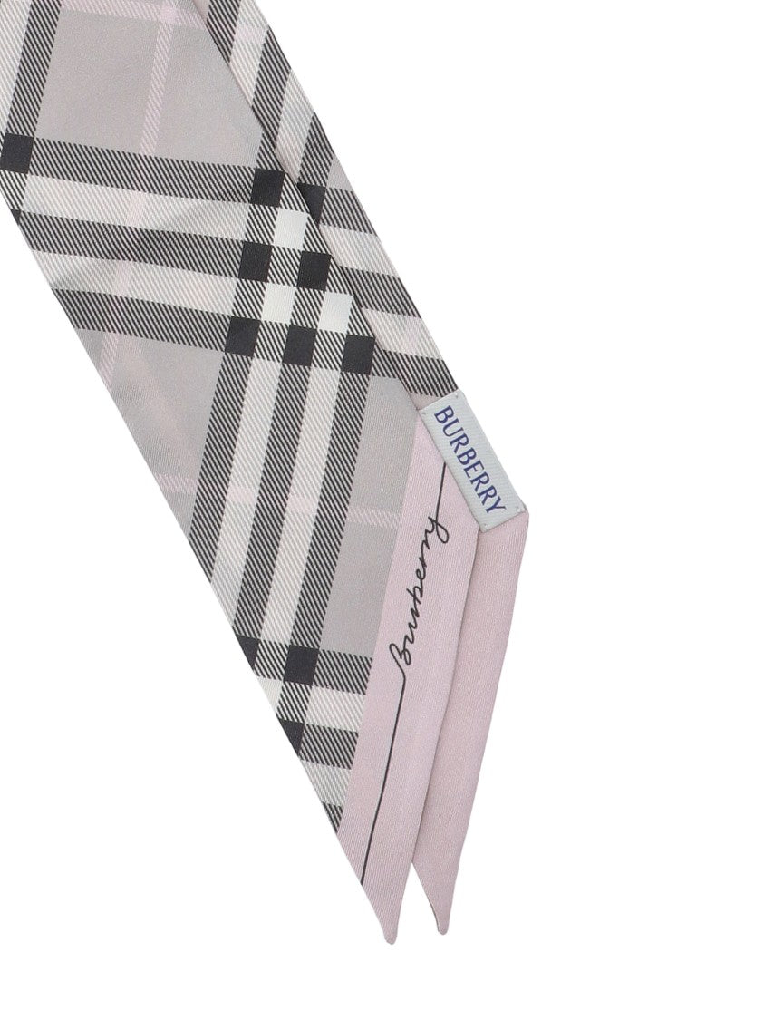 Burberry Check Mulberry Silk Scarf