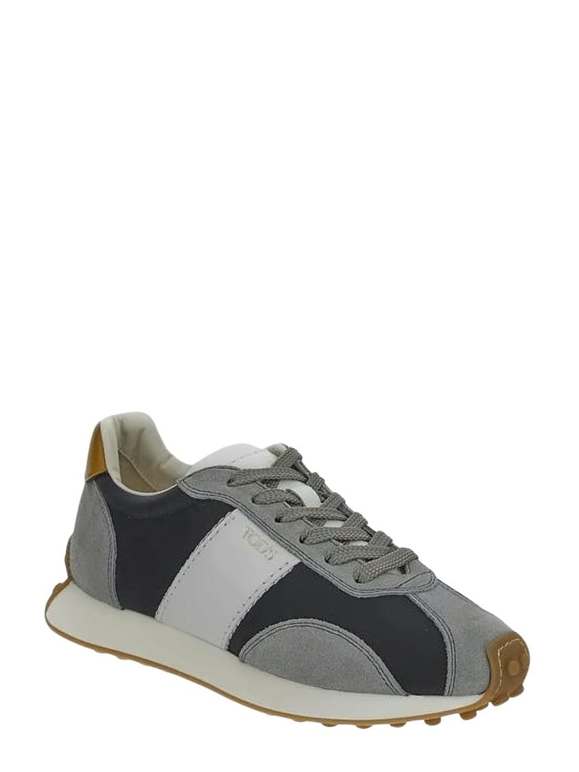 Tod's Grey Fabric And Suede Sneakers