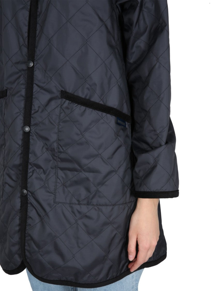Lavenham Quilted Nylon Jacket With Velvet Collar