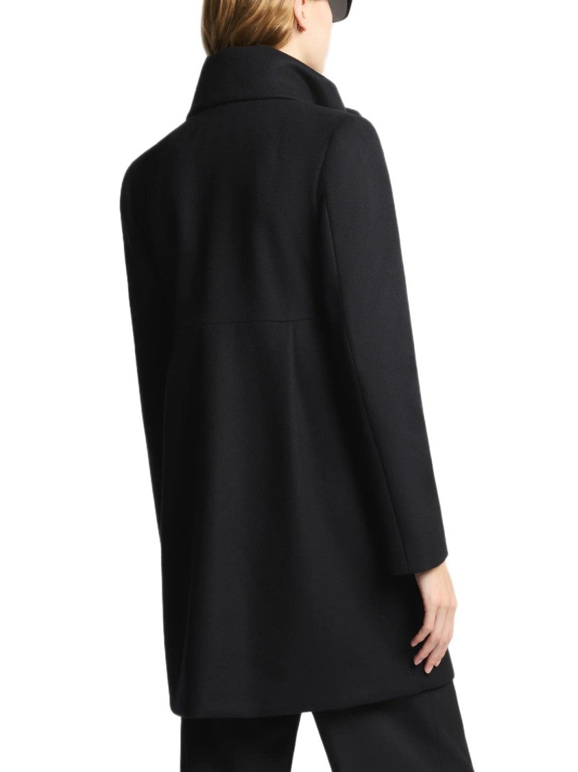 Fay Tailored Black Coat With Clean Lines And Minimalist Design