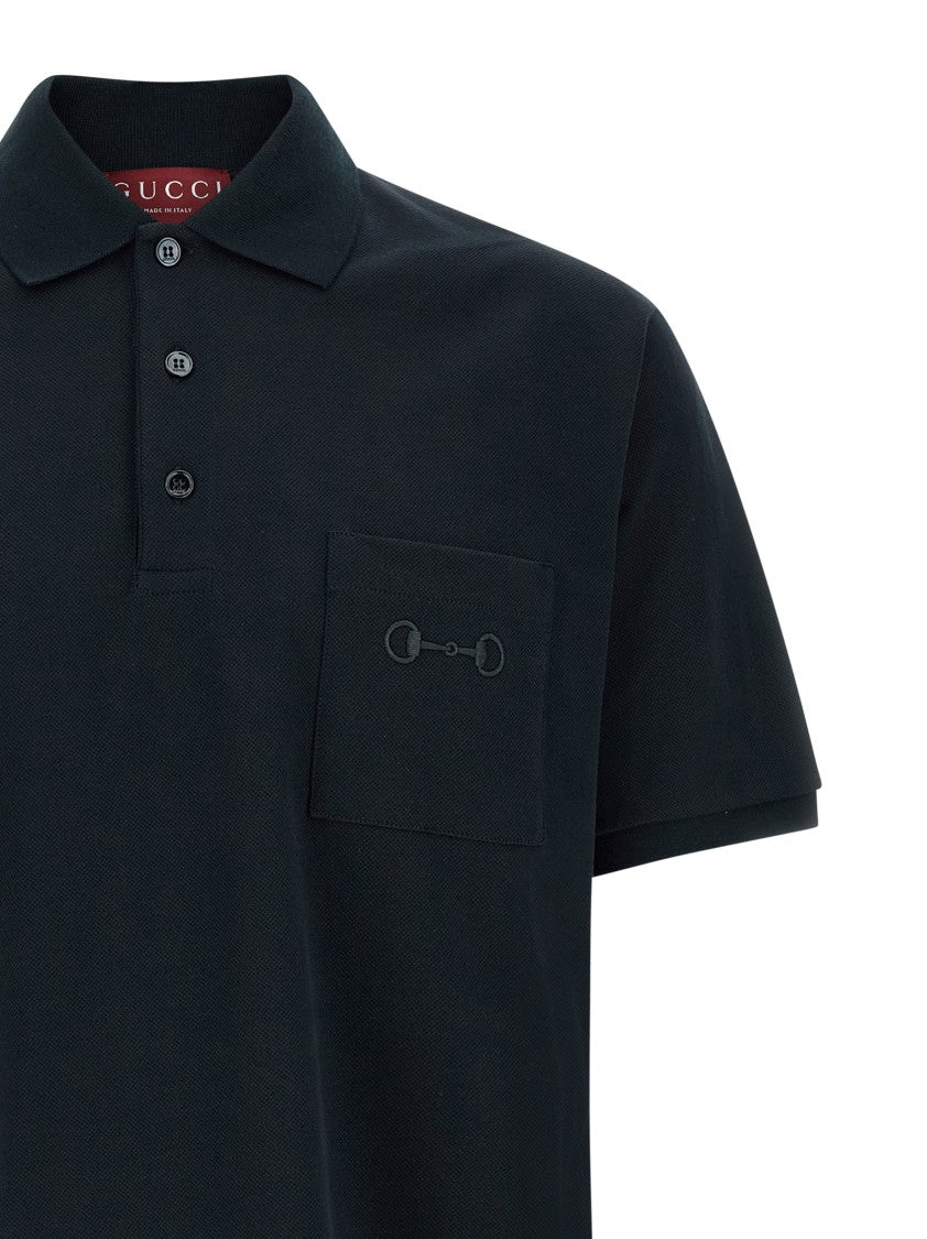 Gucci 'Morsetto' Embroidery Polo Shirt