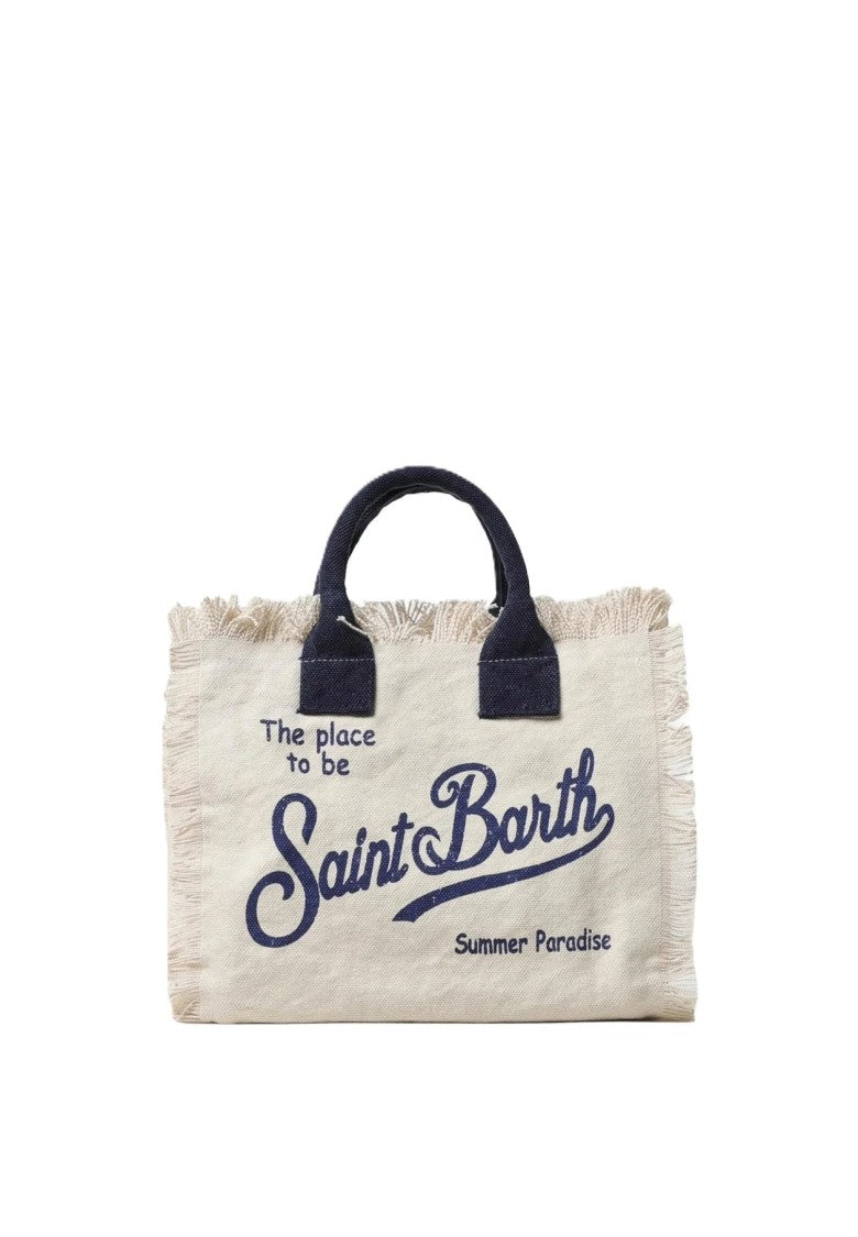 Mc2 Saint Barth Ivory White Colette Cotton Handbag