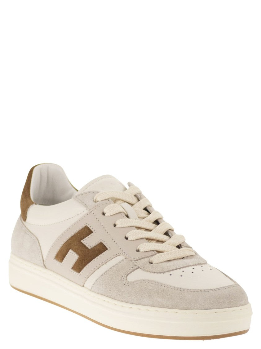 Hogan H668 - Hogan H-Tv Leather And Suede Trainers
