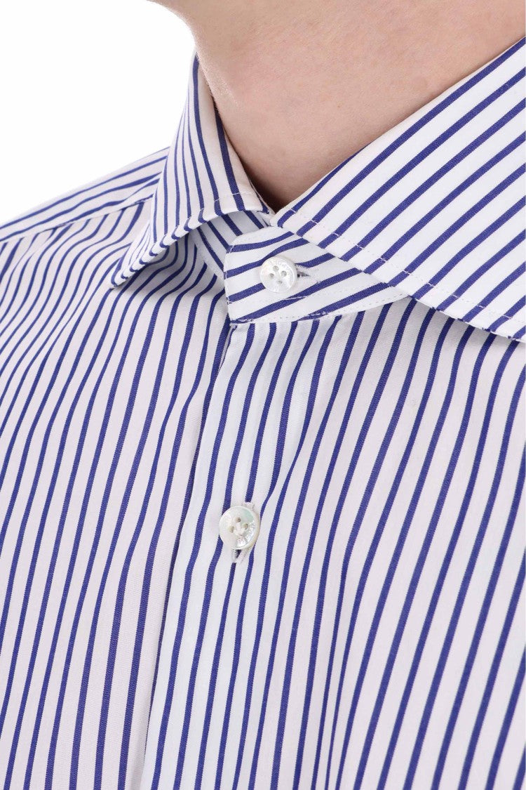 Barba Cult Line Cotton Tailored Stripe Shirt