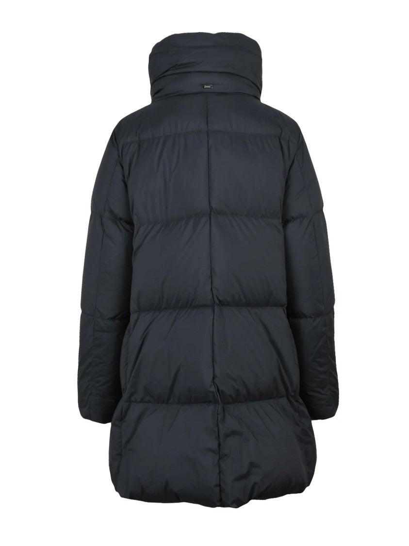 Herno Black Padded Collar Quilted Down Jacket