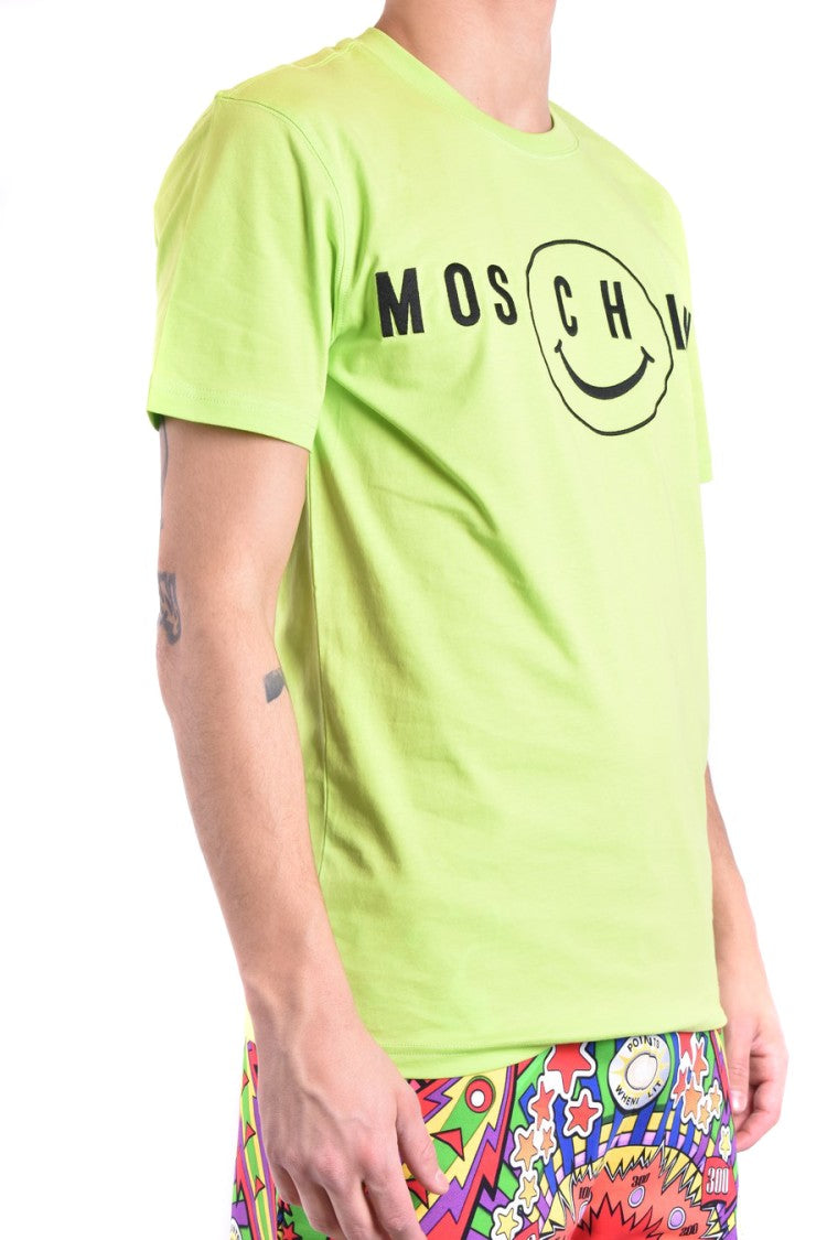 Moschino Multicolor Graphic T-Shirt With Smiley Detail