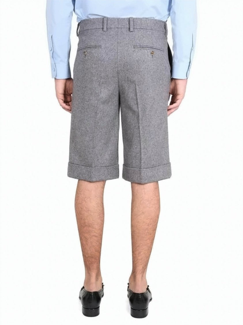 Gucci Structured Mid-Thigh Shorts In Wool-Cashmere Blend