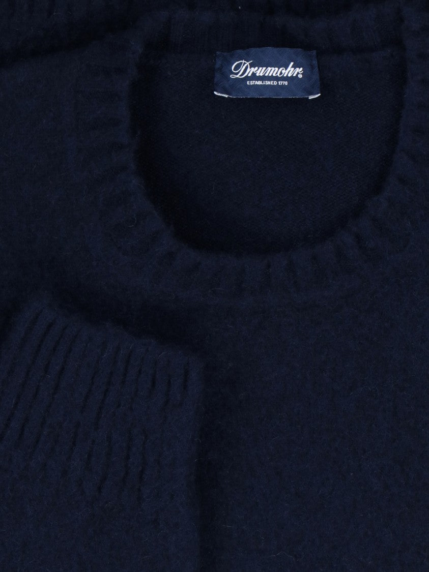 Drumohr Cashmere Sweater, Blue, Navy Tone