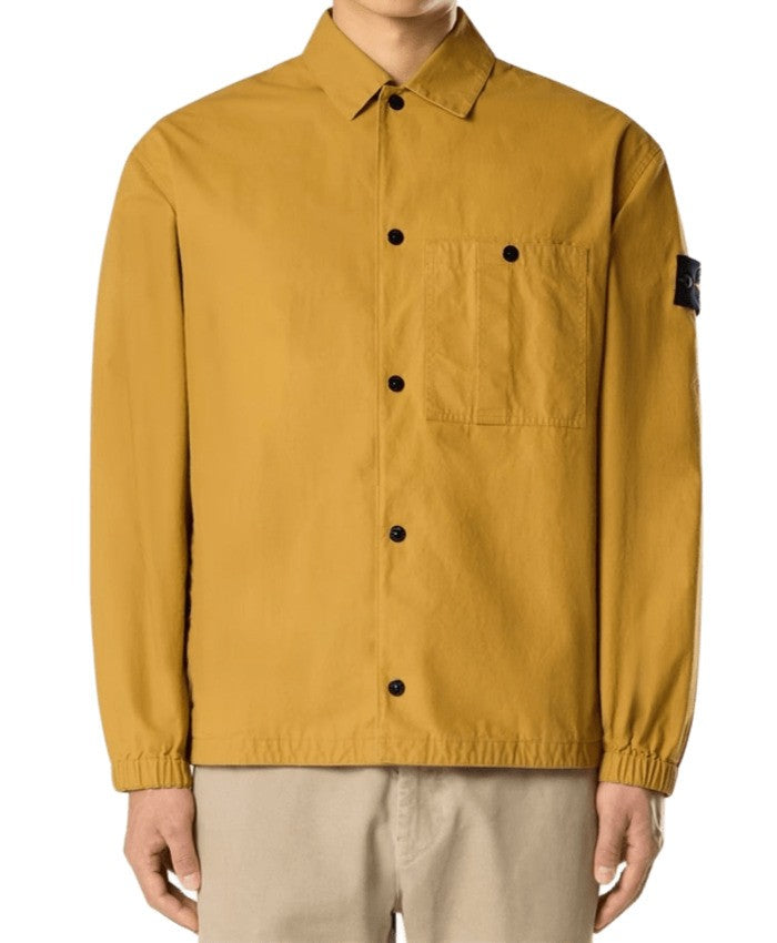 Stone Comfort Fit Overshirt In Double-Coated Cotton Ripstop