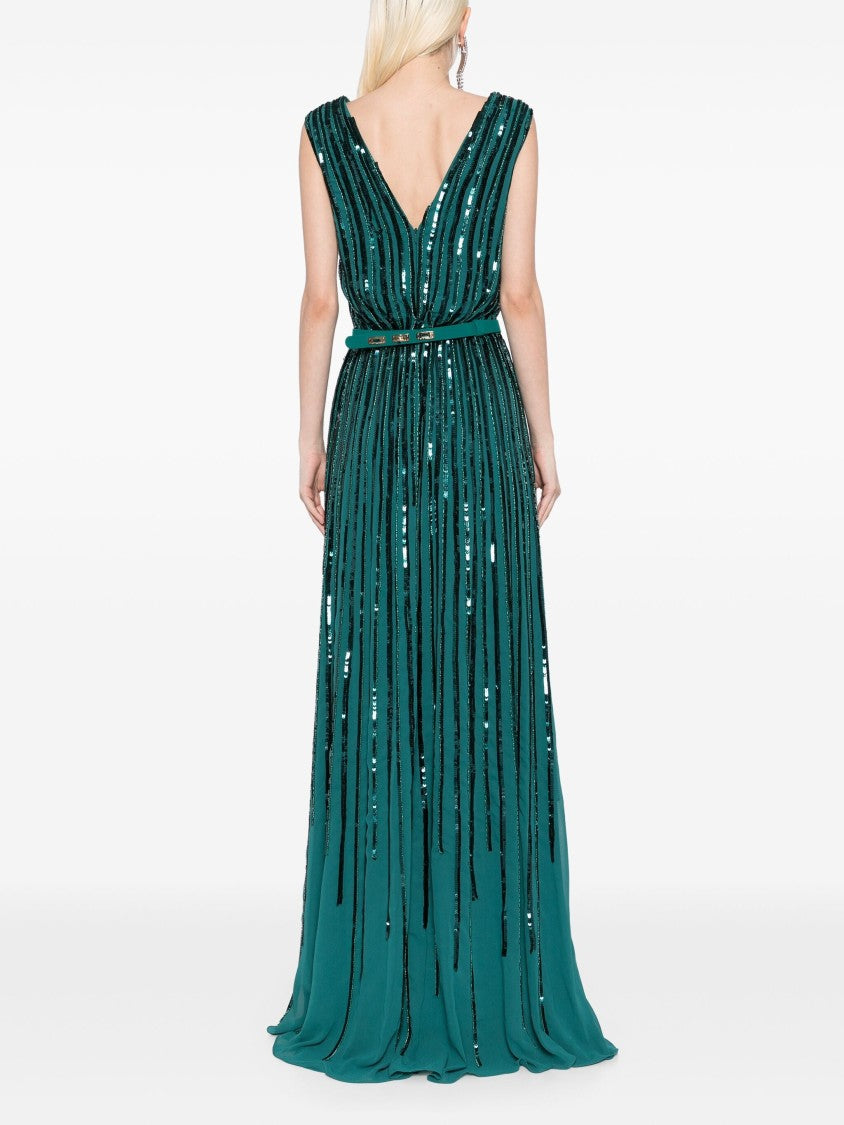 Saiid Kobeisy Sequin Long Dress
