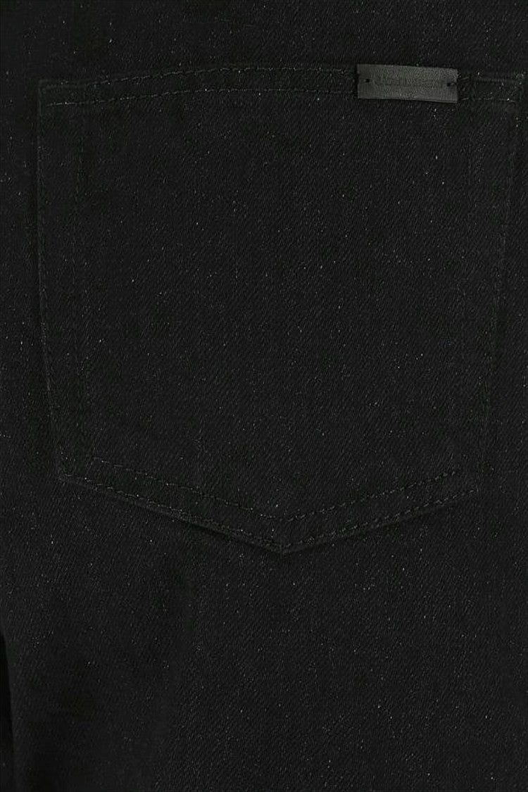 Saint Laurent Classic Black Denim Pants With Tailored Fit
