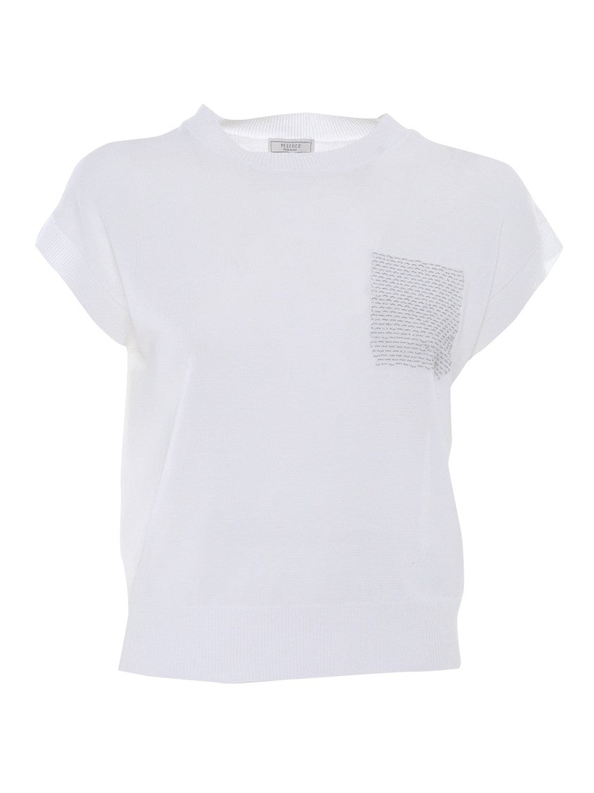 Peserico Relaxed Fit Short Sleeve Knit Sweater