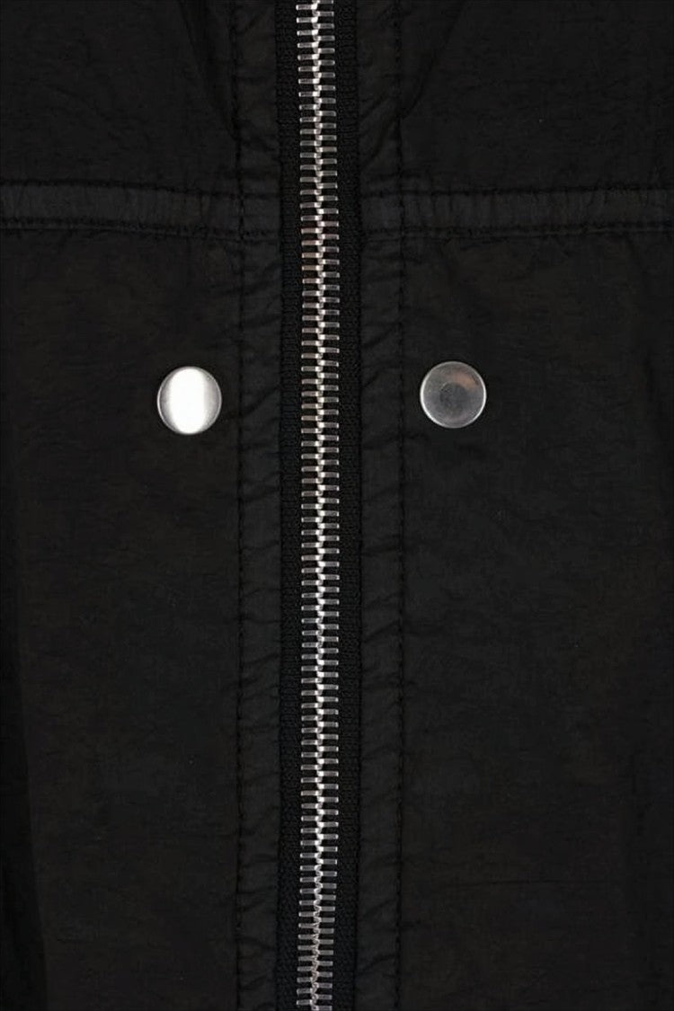 Stone Island Polyamide Black Bomber Jacket With Minimalist Design