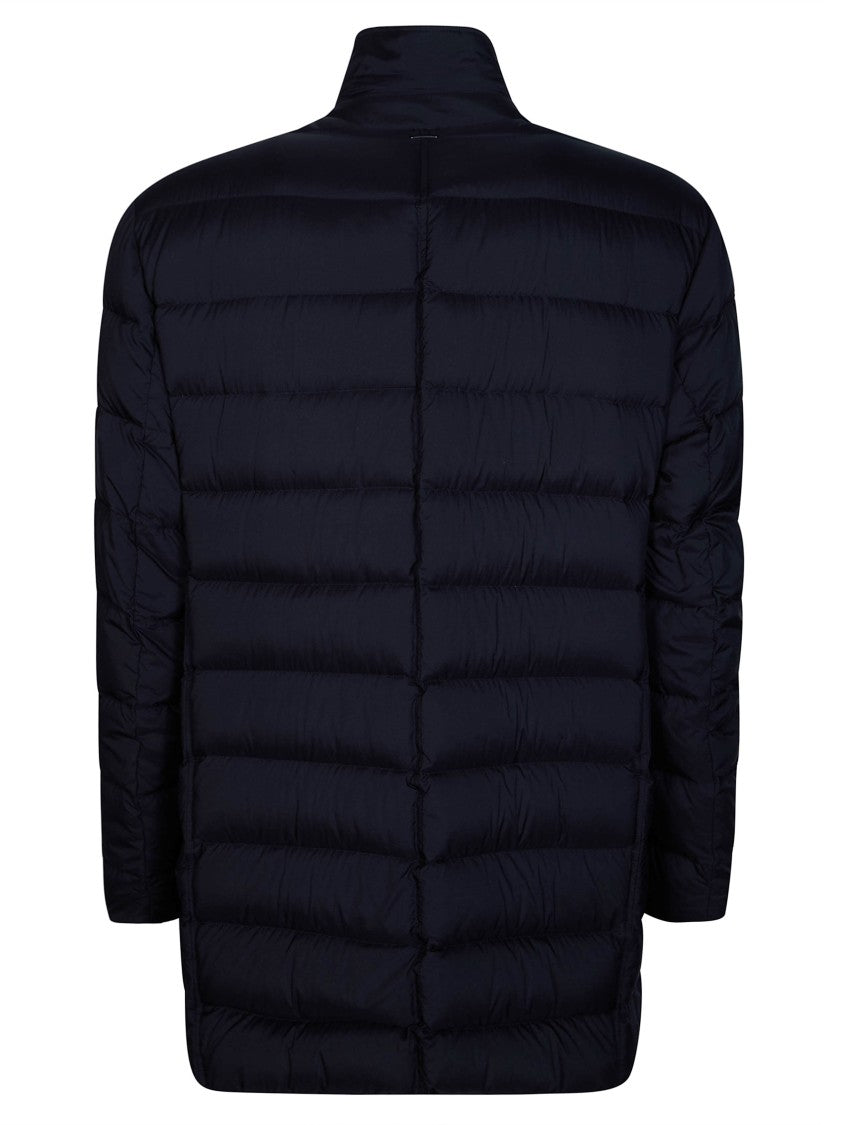 Herno Quilted Button Stand-Up Collar Down Jacket